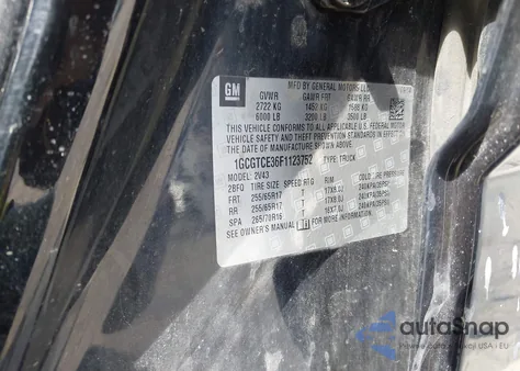 2015 Chevrolet Colorado Z71 from USA, damaged, VIN 1GCGTCE36F1123752